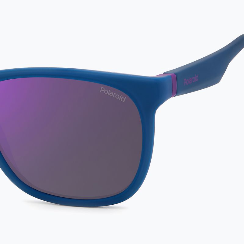 Polaroid PLD 2140/S matt blau violett/violett verspiegelt polarisierte Sonnenbrille 4