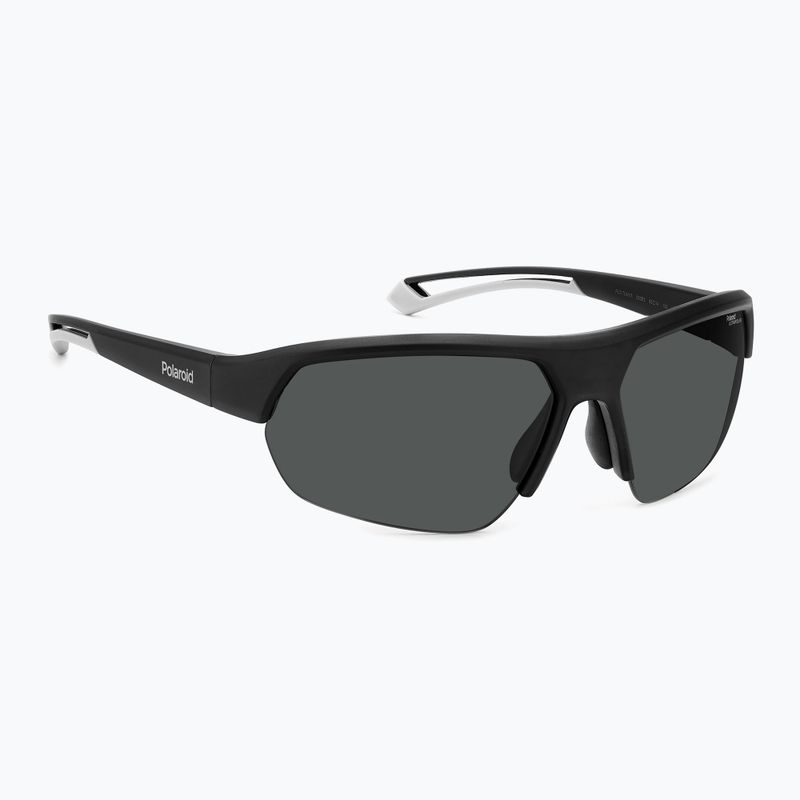 Polaroid PLD 7048/S mattschwarz/grau polarisierte Sonnenbrille mit hohem Kontrast