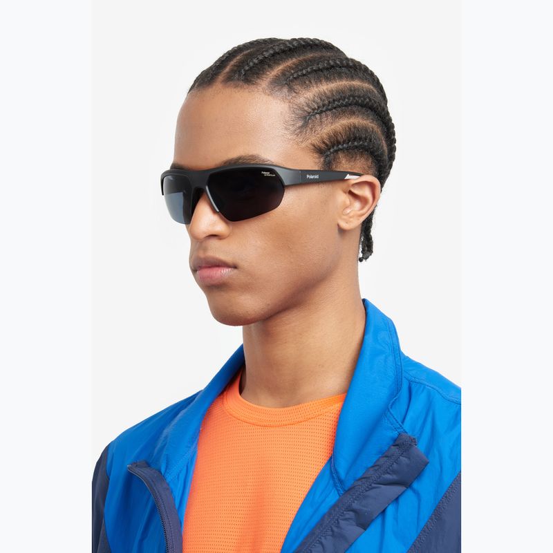 Polaroid PLD 7048/S mattschwarz/grau polarisierte Sonnenbrille mit hohem Kontrast 7