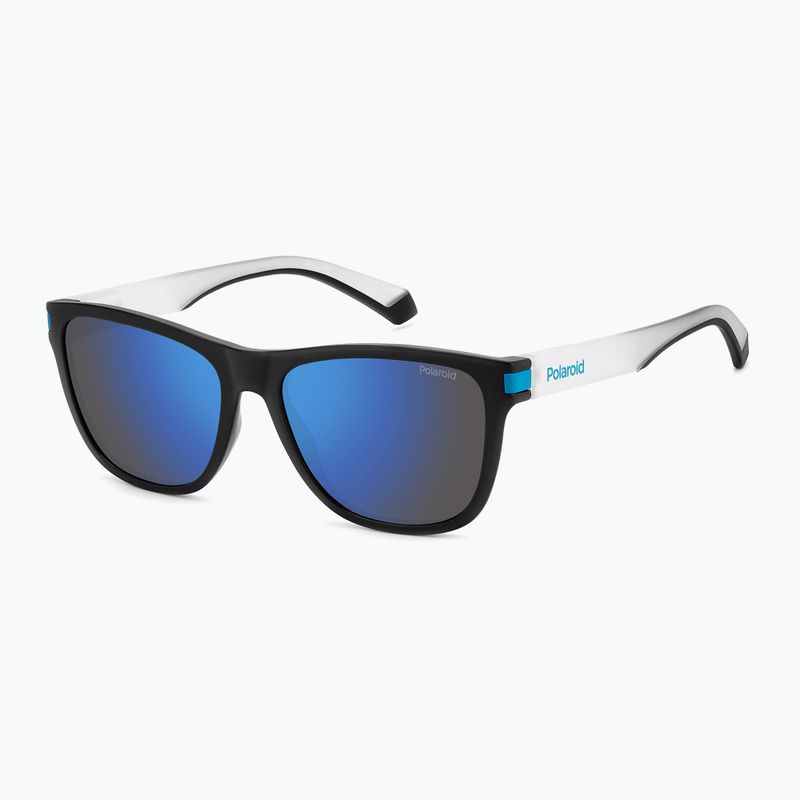 Polaroid PLD 2138/S mattschwarz blau/blau verspiegelt polarisierte Sonnenbrille 2