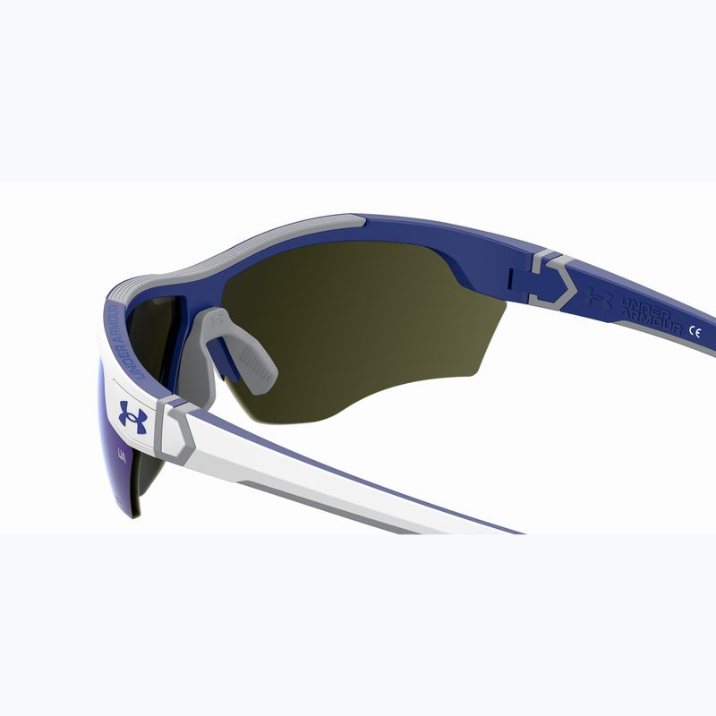 Unter Armour Yard Dual S3 matt weiß blau/blau mehrschichtige oleophobe Sonnenbrille 6