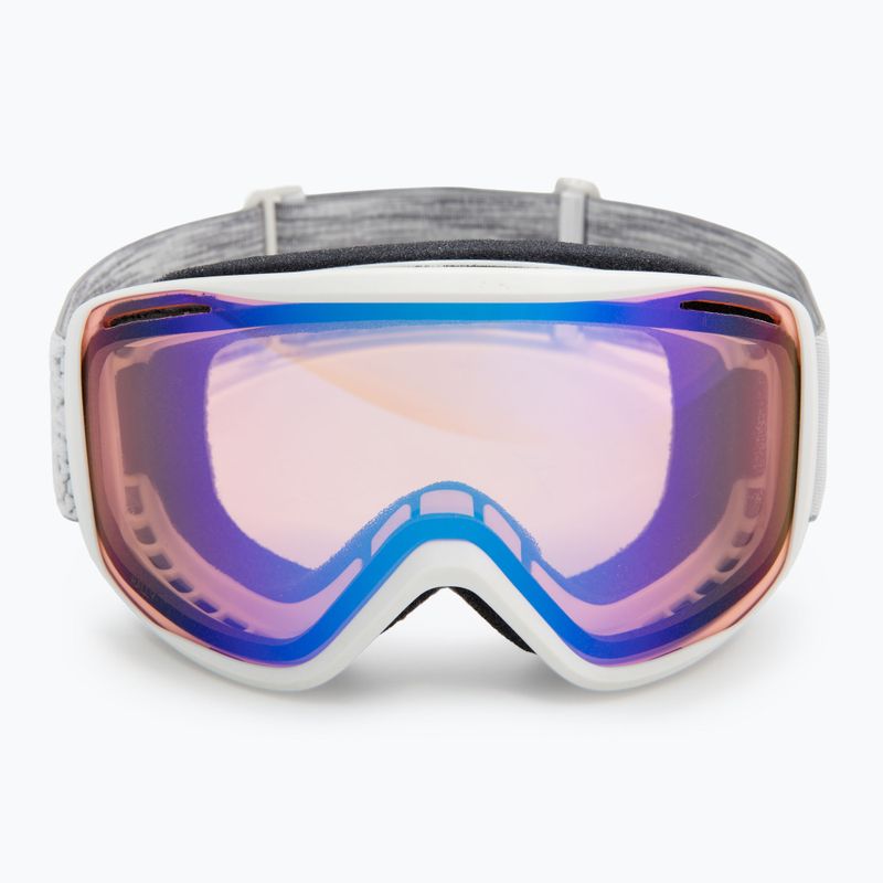 Skibrille Smith Rally white chunky knit/blue sensor mirror 2