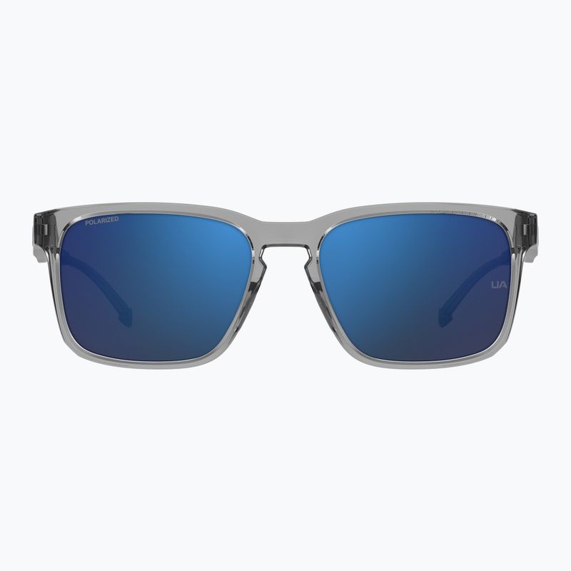 Herren Under Armour Assist 2 grau blau/grau blau mehrschichtige polarisierte Sonnenbrille 3
