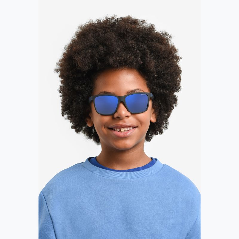 Polaroid PLD 8057/S mattschwarz/blau verspiegelt polarisierte Kindersonnenbrille 6