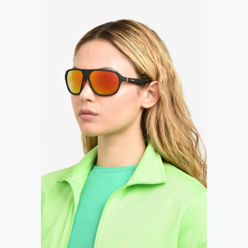 Polaroid PLD 2152/S mattschwarze rot/rote mehrschichtige polarisierte Sonnenbrille 6