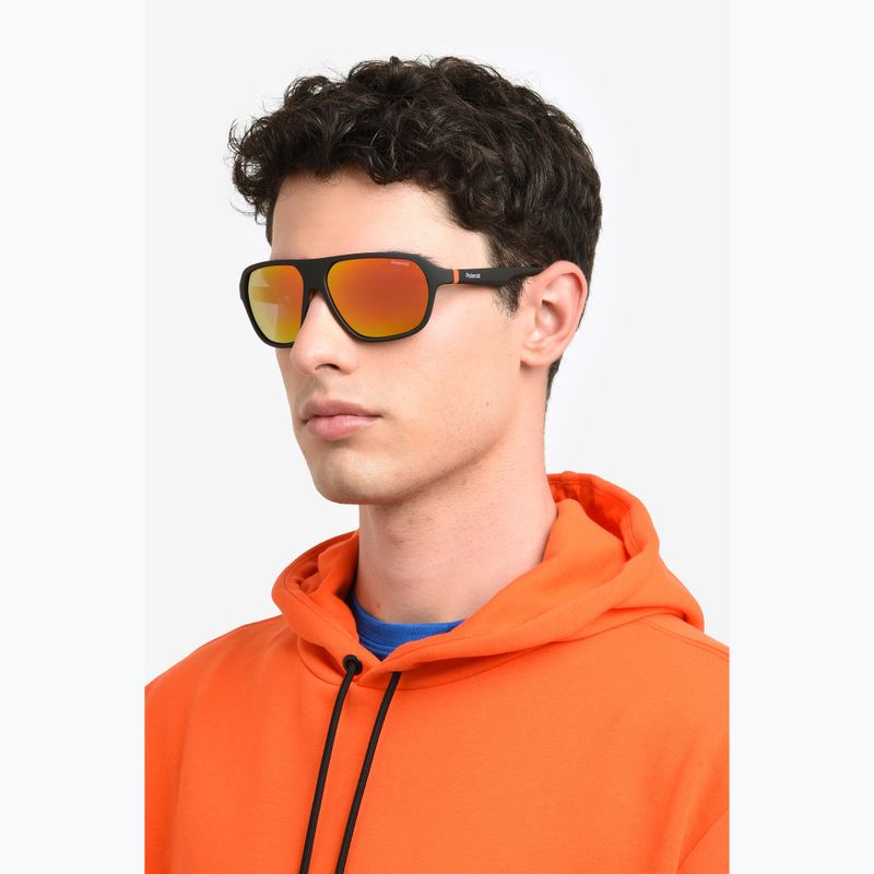 Polaroid PLD 2152/S mattschwarze rot/rote mehrschichtige polarisierte Sonnenbrille 8