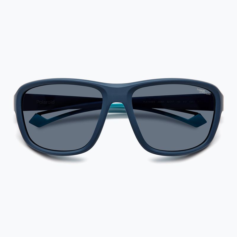 Polaroid PLD 7049/S blau azur/grau polarisierte Sonnenbrille mit hohem Kontrast 4