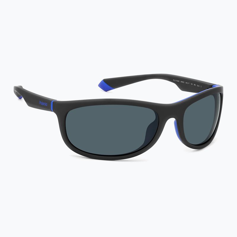 Polaroid PLD 2154/S mattschwarz blau/blau polarisierte Sonnenbrille