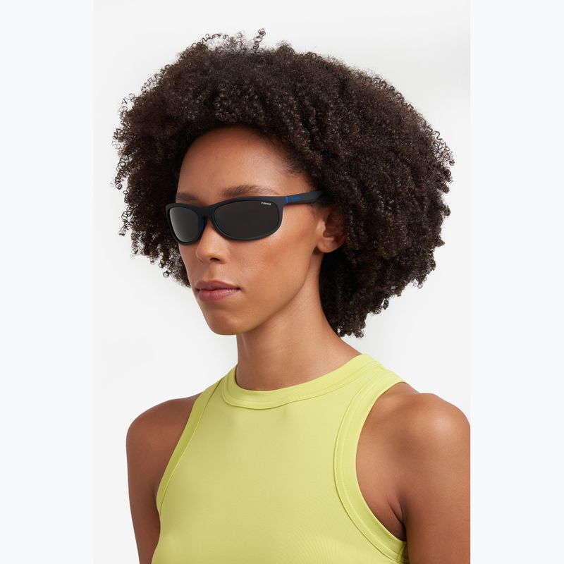 Polaroid PLD 2154/S mattschwarz blau/blau polarisierte Sonnenbrille 8