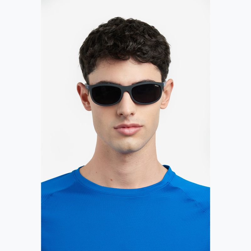 Polaroid PLD 2154/S mattschwarz blau/blau polarisierte Sonnenbrille 9