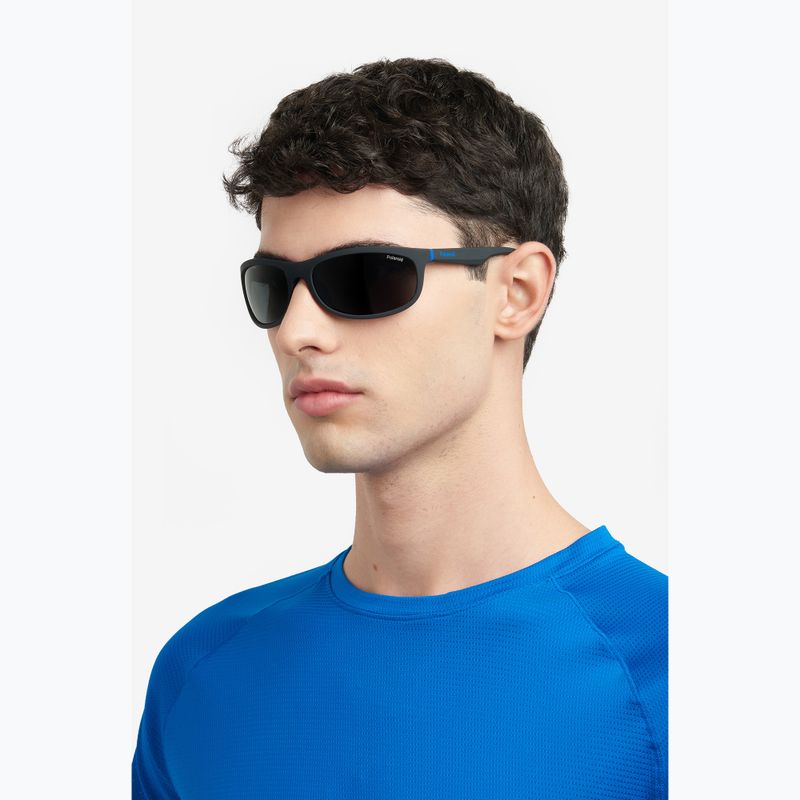 Polaroid PLD 2154/S mattschwarz blau/blau polarisierte Sonnenbrille 10