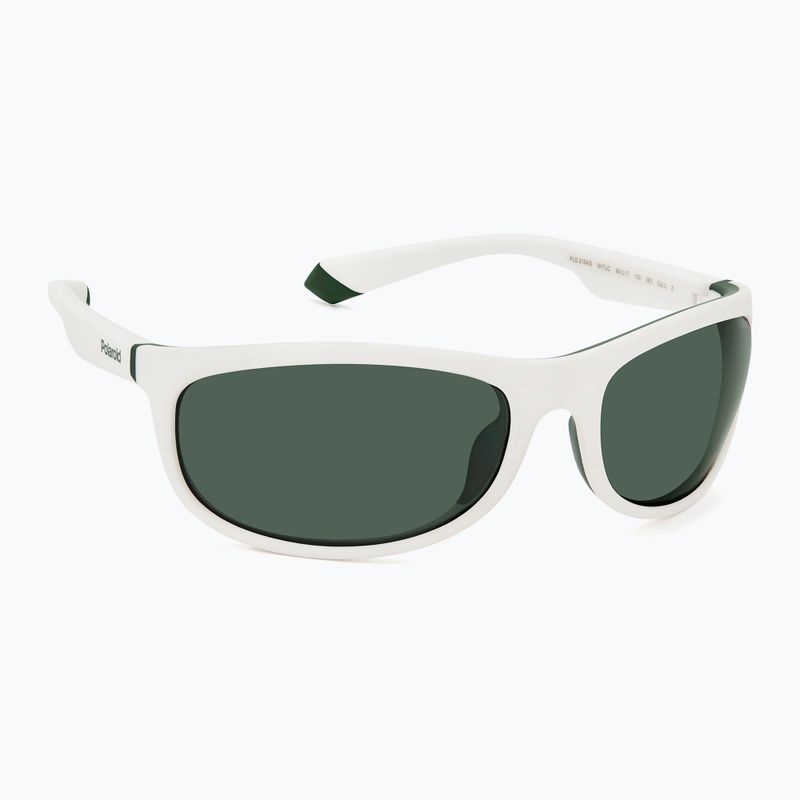 Polaroid PLD 2154/S matt weiß/grün polarisierte Sonnenbrille