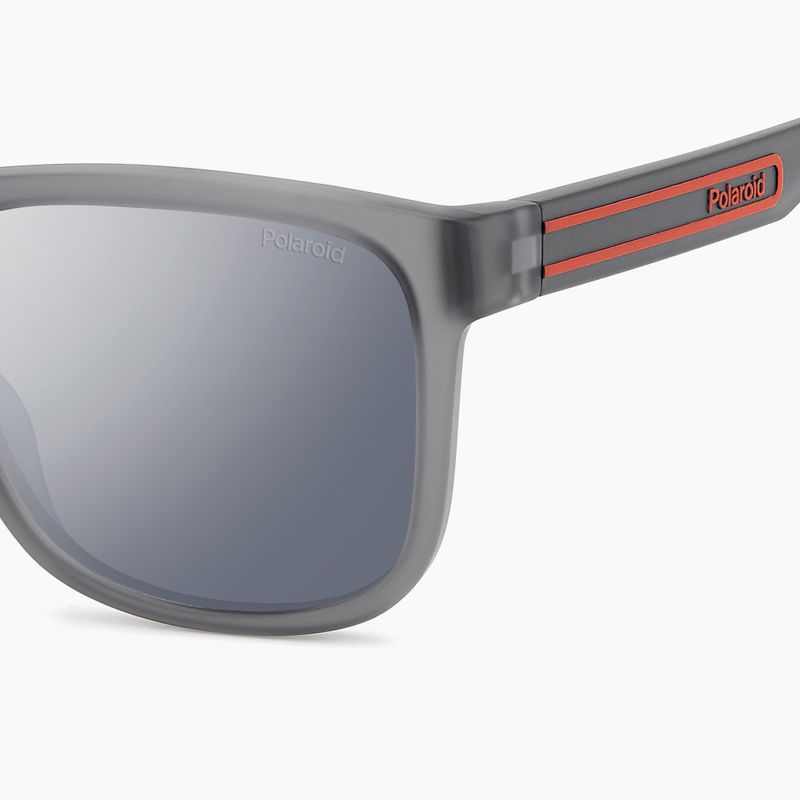Polaroid PLD 2155/S matt grau/grau silber verspiegelte polarisierte Sonnenbrille für Herren 4