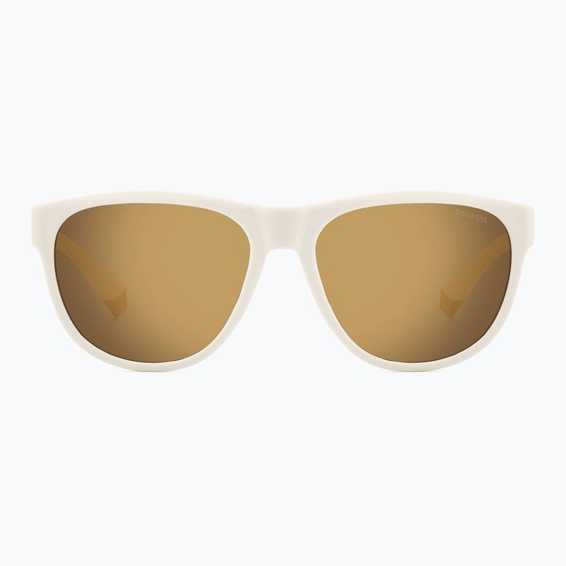 Polaroid PLD 2156/S polarisierte Sonnenbrille in mattem Weiß/Grau-Gold mit mehreren Schichten 3