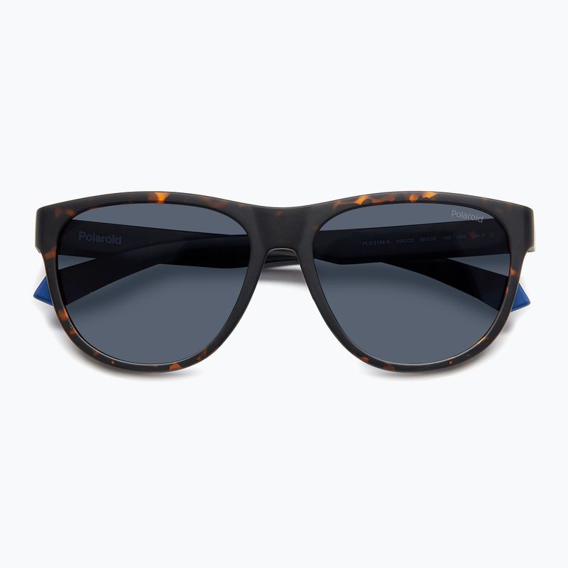 Polaroid PLD 2156/S matte braune havanna/blaue polarisierte Sonnenbrille 4