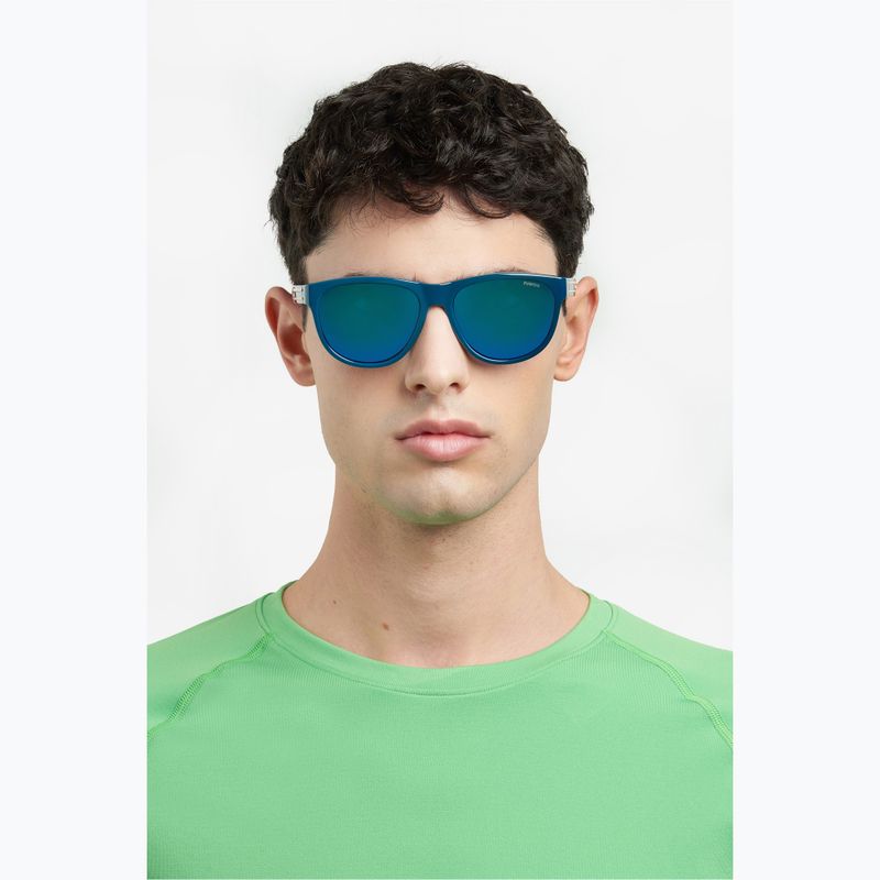 Polaroid PLD 2156/S teal/graugrün Spiegel polarisierte Sonnenbrille 6