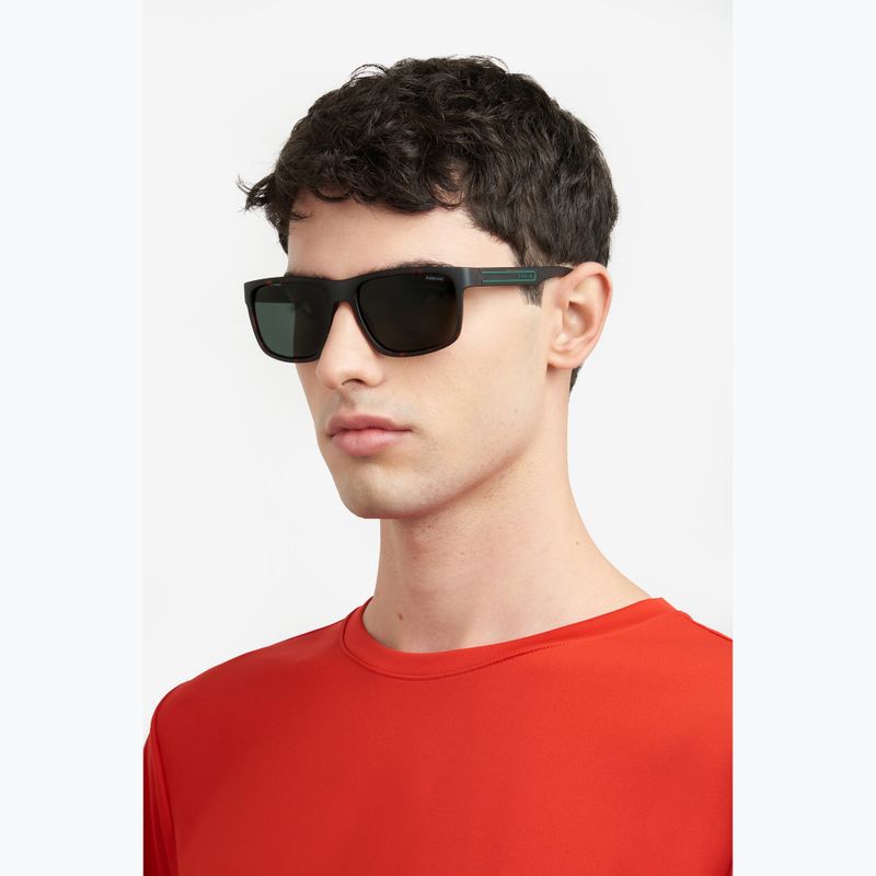 Polaroid PLD 2157/S matte braune Sonnenbrille havanna/grün polarisiert für Herren 7