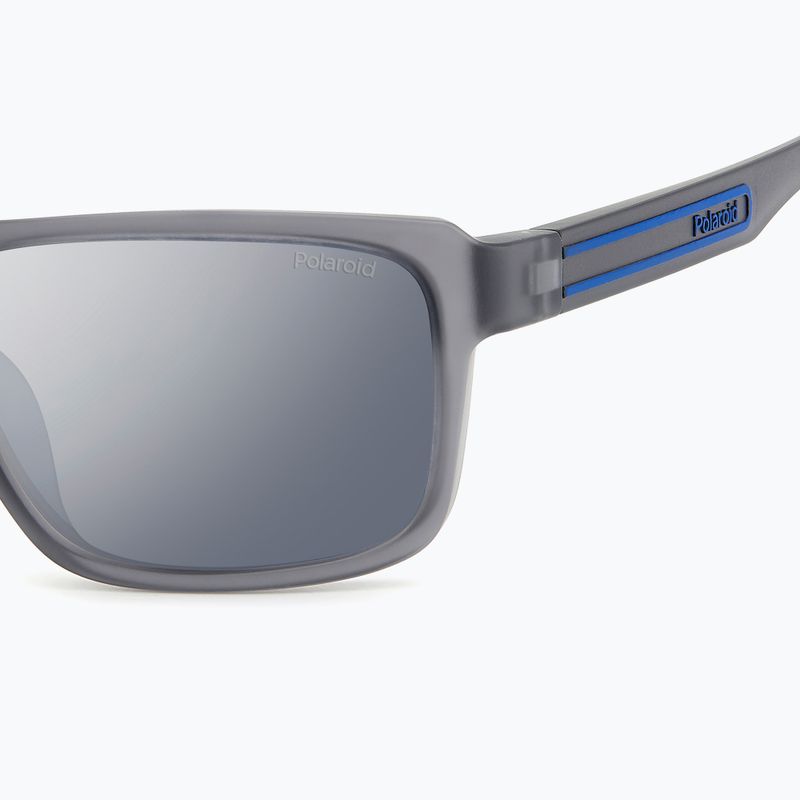 Polaroid PLD 2158/S matt grau/grau silber verspiegelte polarisierte Sonnenbrille für Herren 5