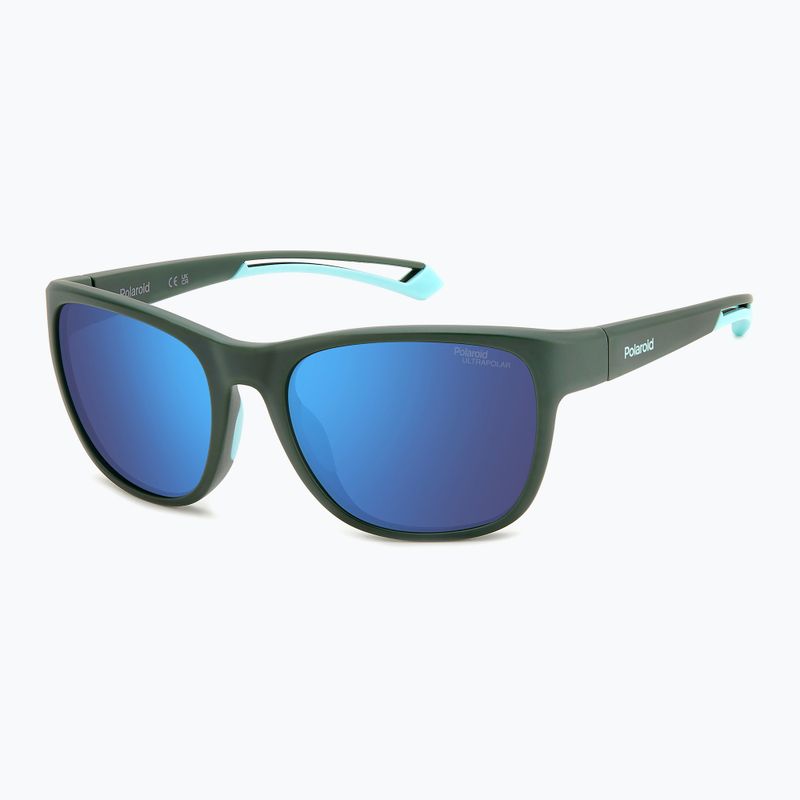 Polaroid PLD 7051/S matte grün/blaue Spiegel polarisierte Sonnenbrille mit hohem Kontrast 2