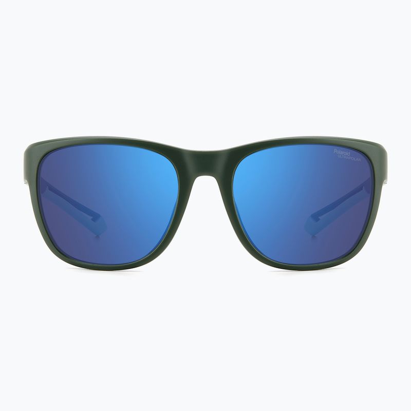 Polaroid PLD 7051/S matte grün/blaue Spiegel polarisierte Sonnenbrille mit hohem Kontrast 3