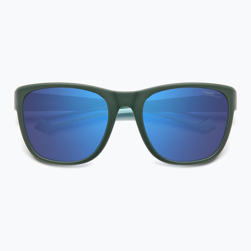 Polaroid PLD 7051/S matte grün/blaue Spiegel polarisierte Sonnenbrille mit hohem Kontrast 4