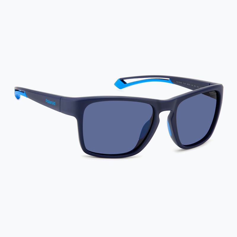 Polaroid PLD 7052/S matte blau/blaue polarisierte Herren-Sonnenbrille mit hohem Kontrast
