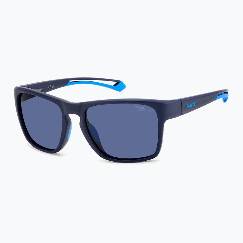 Polaroid PLD 7052/S matte blau/blaue polarisierte Herren-Sonnenbrille mit hohem Kontrast 2