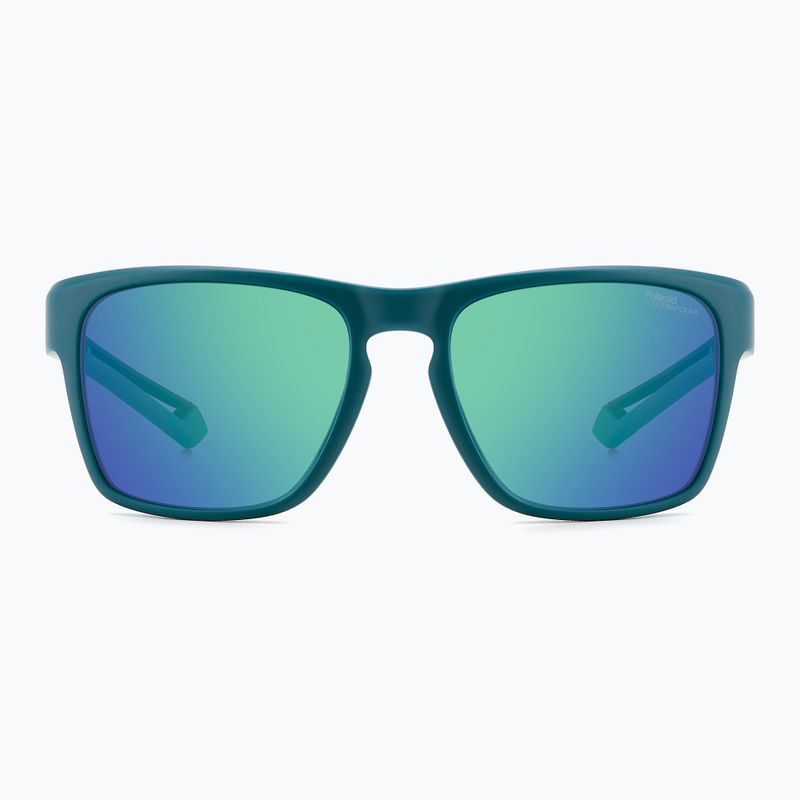 Polaroid PLD 7052/S matte teal/grün Spiegel polarisierte Sonnenbrille für Männer mit hohem Kontrast 3