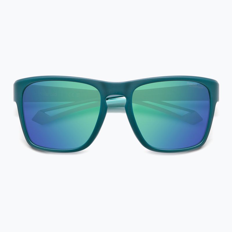 Polaroid PLD 7052/S matte teal/grün Spiegel polarisierte Sonnenbrille für Männer mit hohem Kontrast 4
