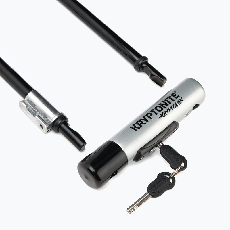 Kryptonite Kryptolok Standard Bügelschloss + Kryptoflex Kabel schwarz/grau Fahrradschloss 3