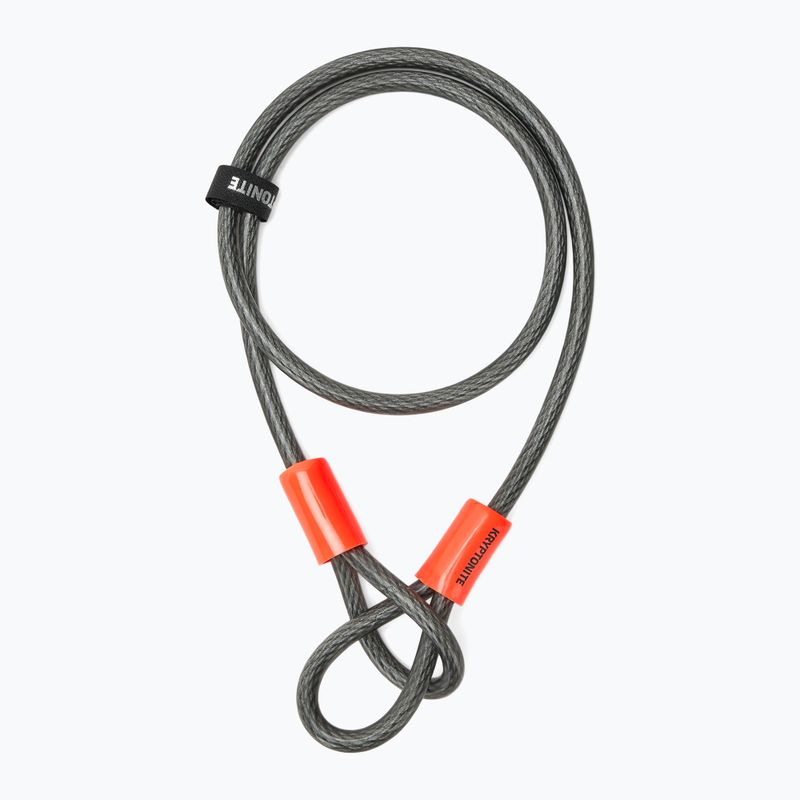 Kryptonite Kryptolok Standard Bügelschloss + Kryptoflex Kabel schwarz/grau Fahrradschloss 4