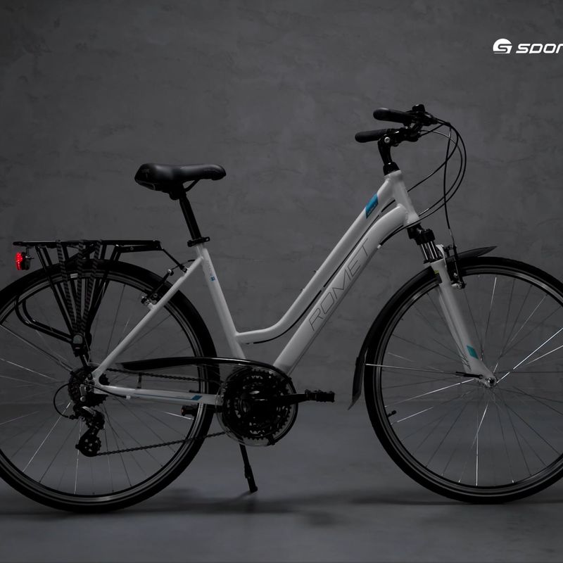Damen-Trekking-Fahrrad Romet Gazela 1 weiß 2228457 10