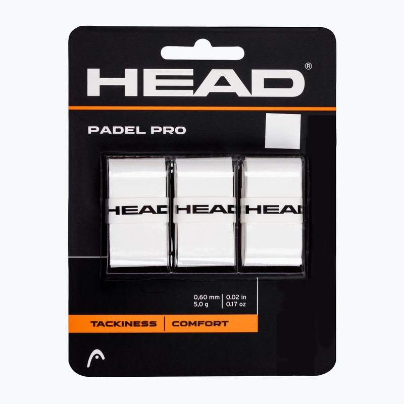 HEAD Padel Pro Schlägerhüllen 3 Stück weiß.