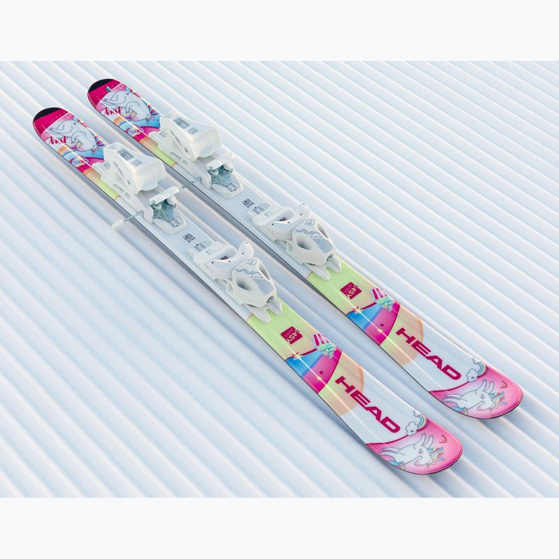 Kinderski HEAD Unicorn Easy JRS + Bindungen Jrs 4.5 GW CA white/pink 11