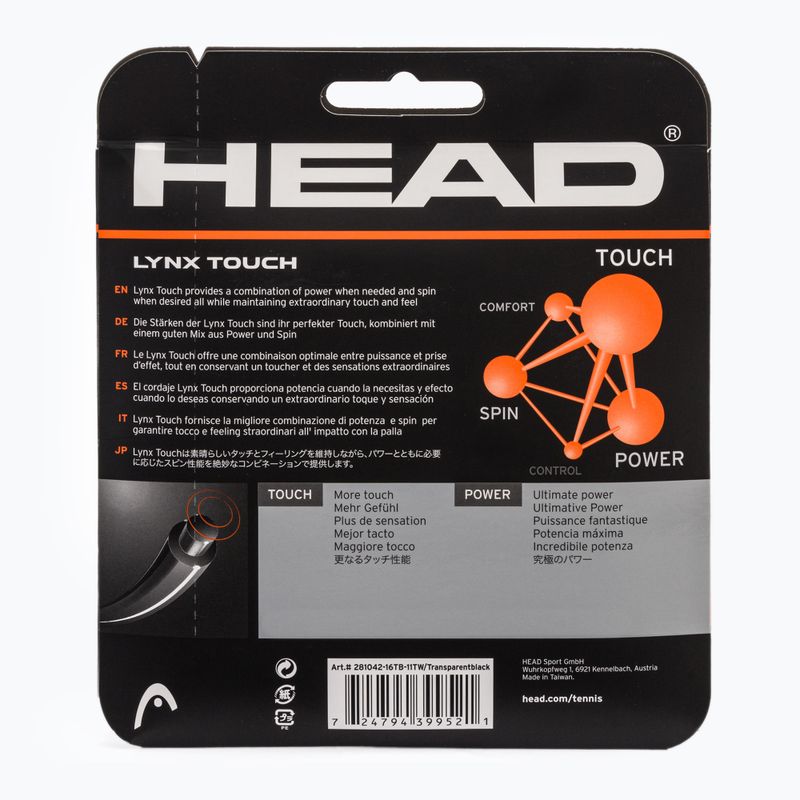 HEAD Lynx Touch Tennissaite 12 m schwarz 281042 2