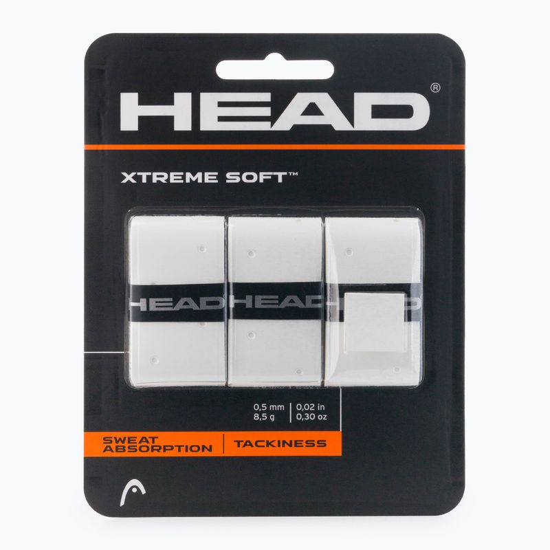 HEAD Xtremesoft Grip Tennisschläger Overwrap 3 Stück weiß 285104