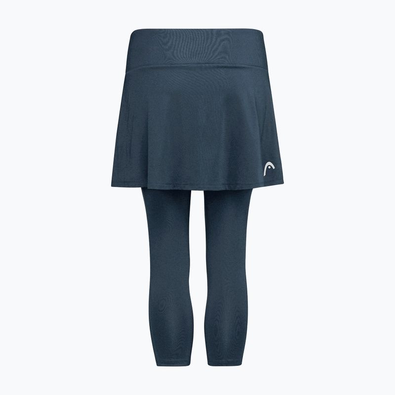 Tennisrock Damen HEAD Club 3/4 Tights Skort navy 2