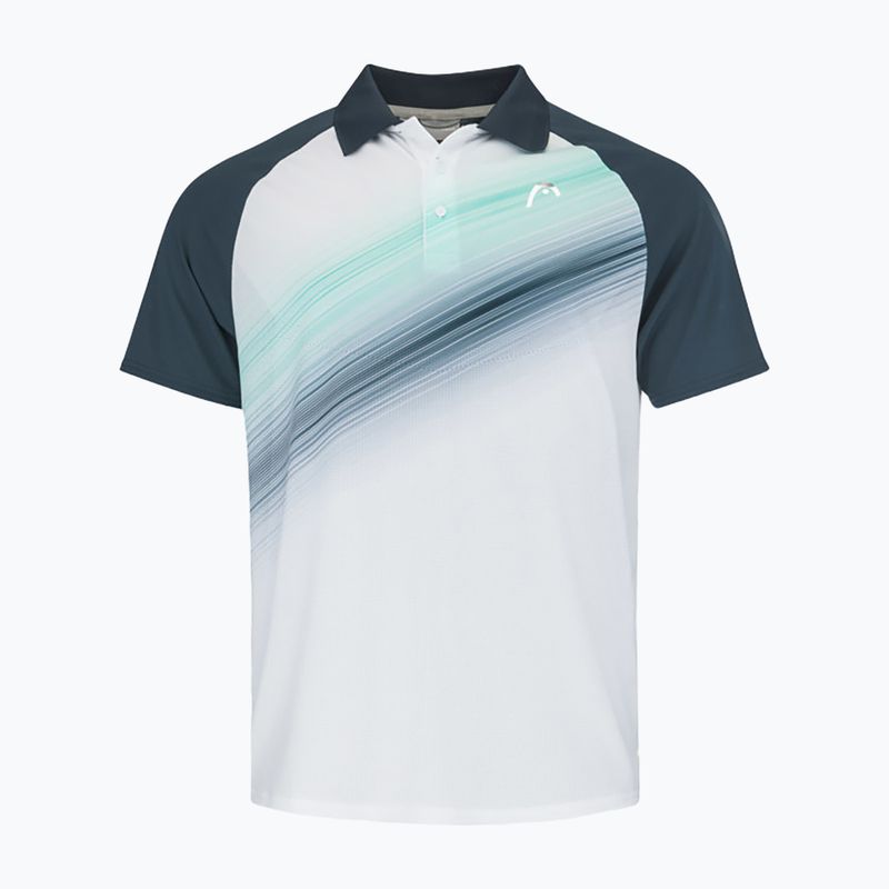 Herren HEAD Performance Tennis Shirt Polo weiß und marineblau 811403NVXPM