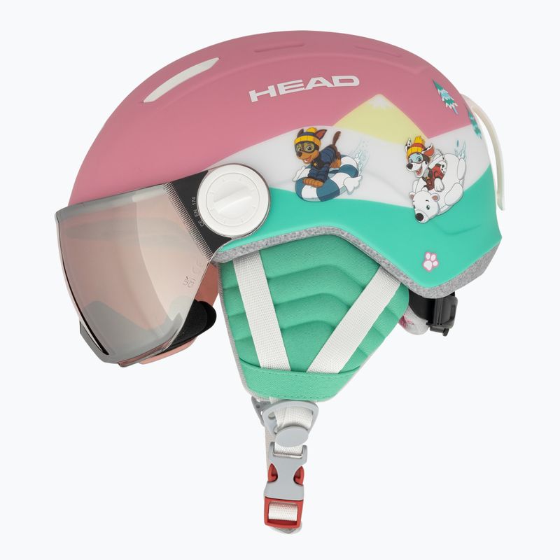 Kinderskihelm HEAD Maja Visor Paw rosa 5