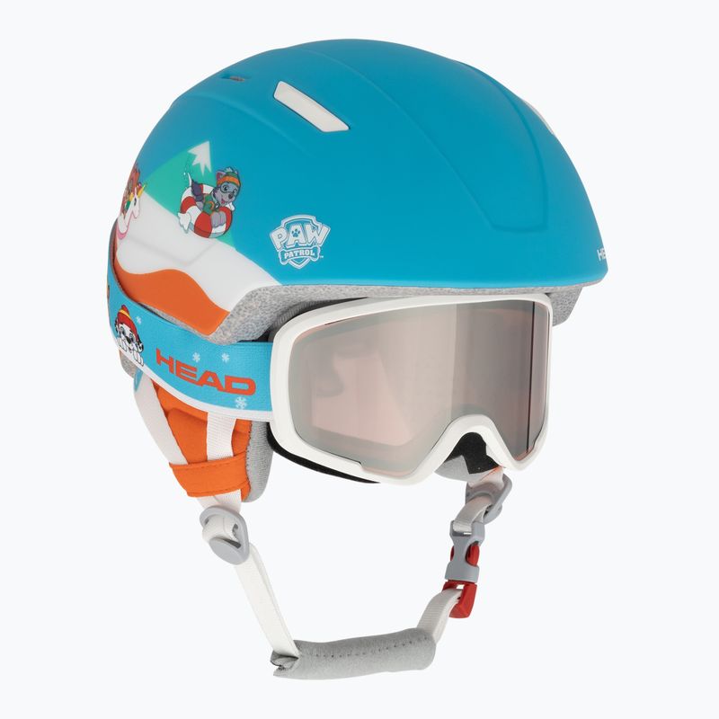 Kinder-Skihelm HEAD Mojo Set Paw + Goggles blau