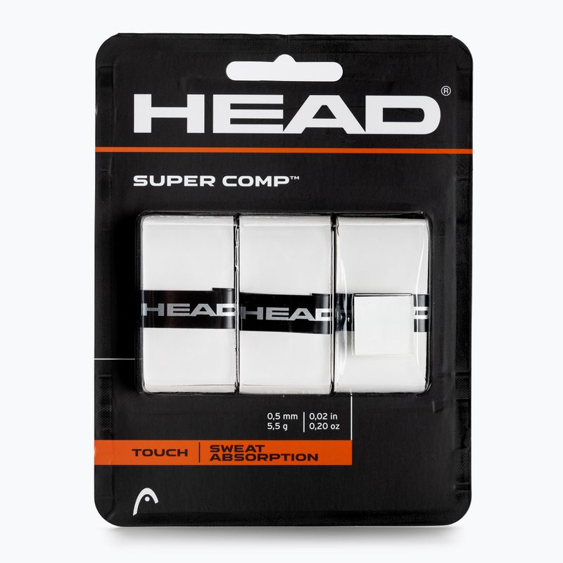 HEAD Super Comp Tennisschläger Wraps 3 Stück weiß 285088