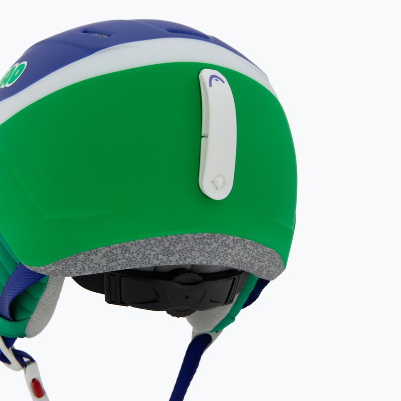 Skihelm Kinder Head Mojo Visor Jr blue/green/silver red 8