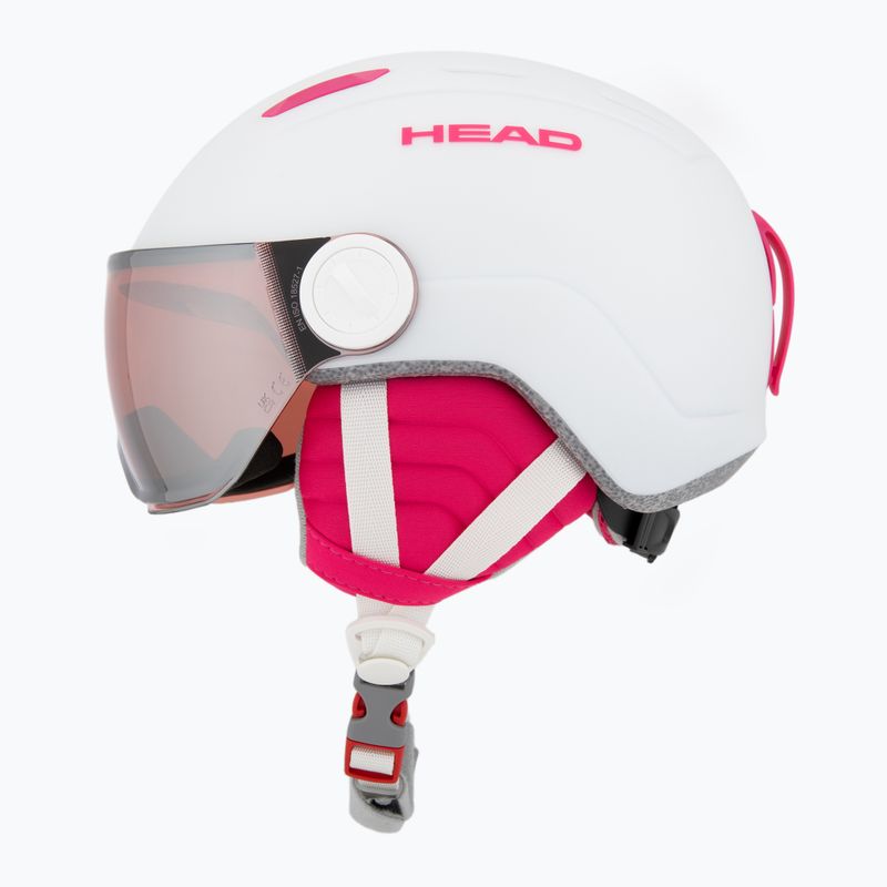 Skihelm Kinder HEAD Maja Visor white/silver red 3