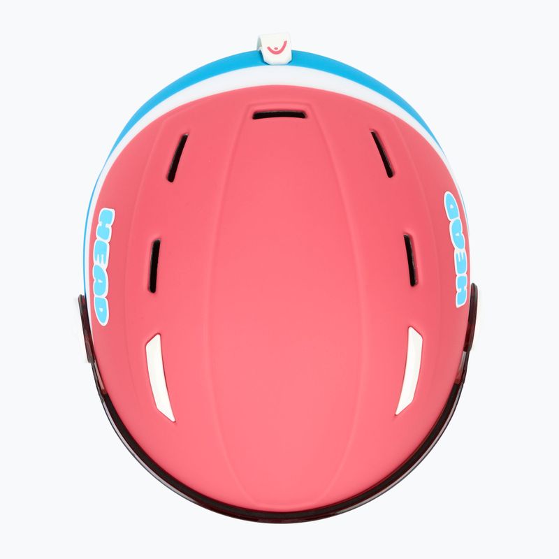 Skihelm Kinder HEAD Maja Visor pink/blue/silver red 6