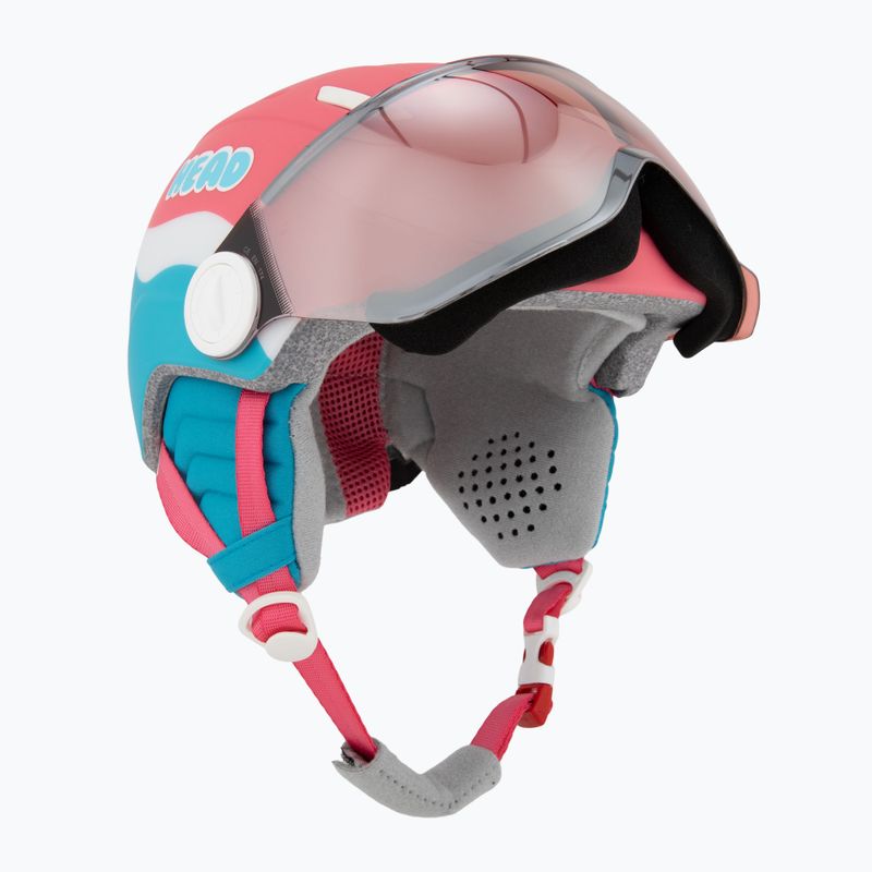 Skihelm Kinder HEAD Maja Visor pink/blue/silver red 9