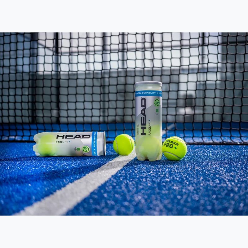 Padel-Bälle HEAD Padel Pro+ 3 Stk. yellow 4