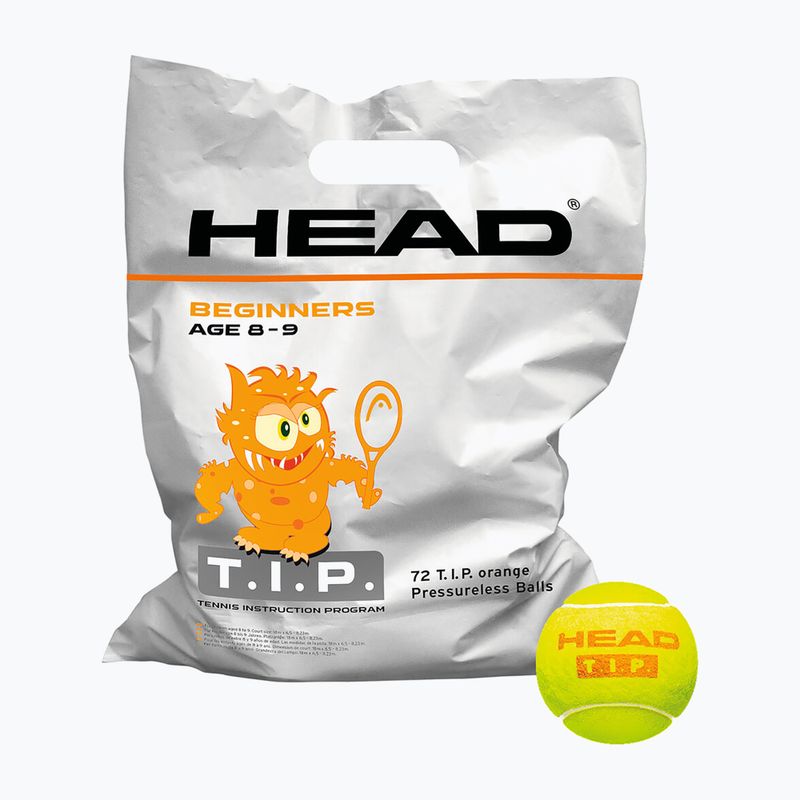 HEAD Tip Orange 72 Kinder-Tennisbälle orange und grün 578270