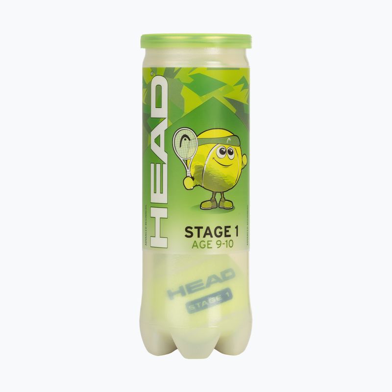 Tennisbälle Kinder HEAD Stage 1 3 Stk. green 2