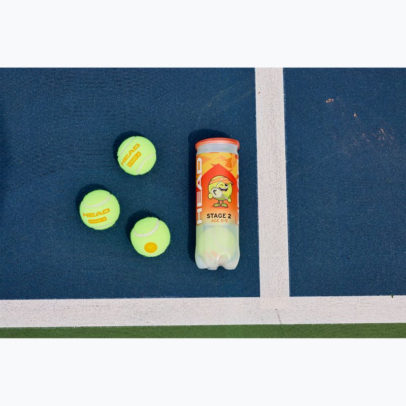 Tennisbälle Kinder HEAD Stage 2 3 Stk. orange 4