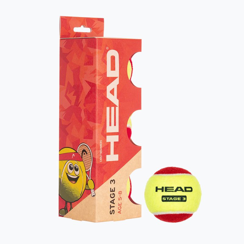Tennisbälle Kinder HEAD Stage 3 3 Stk. red